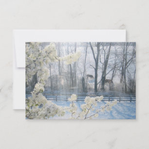 Koeien in een veld in de winter kaart