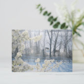 Koeien in een veld in de winter kaart (Staand voorkant)