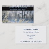 Koeien in een veld in de winter visitekaartje (Voorkant / Achterkant)