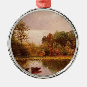 Koeien in een Waterlandschap, Albert Bierstadt Metalen Ornament