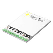 Koeien in gras met Whats Moo? Notitieblok (Linkerzijde)