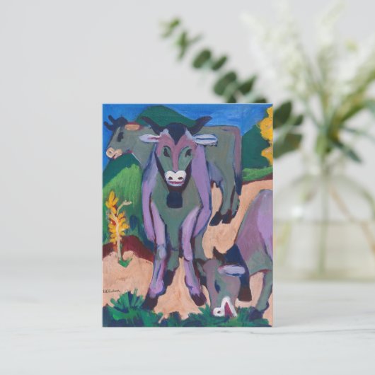 Koeien in het najaar | Ernst Ludwig Kirchner Briefkaart (Staand voorkant)