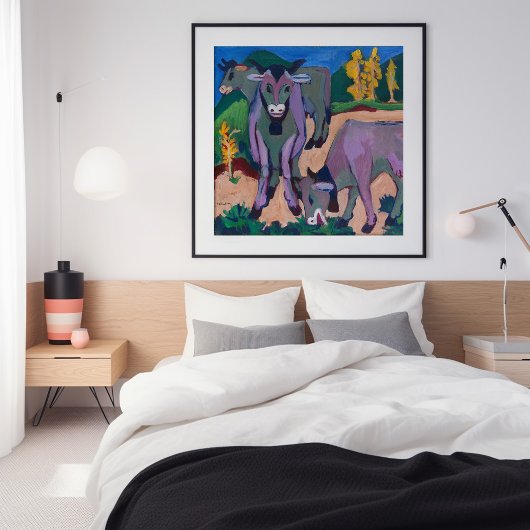 Koeien in het najaar | Ernst Ludwig Kirchner Poster