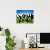 Koeien in het veld, Betsukai, Hokkaido Poster (Thuiskantoor)