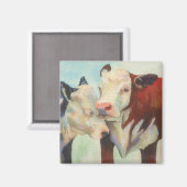 Koeien in liefde magneet (Voorkant / Achterkant)