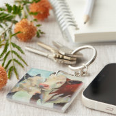 Koeien in liefde sleutelhanger (Voorkant Rechts)