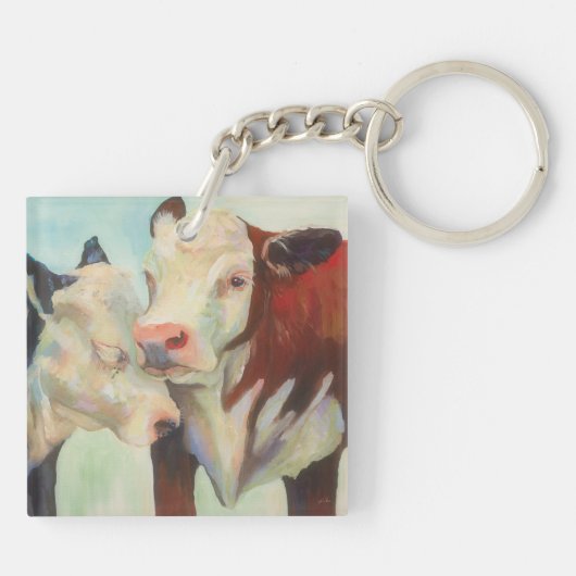 Koeien in liefde sleutelhanger (Achterkant)