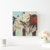 Koeien in liefde vierkante klok (Huis)