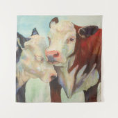 Koeien in liefde wandkleed (Voorkant (horizontaal))