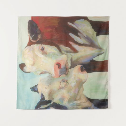 Koeien in liefde wandkleed (Voorkant)