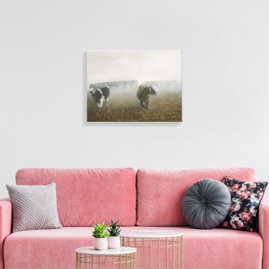 Koeien in maïsveld canvas afdruk (Insitu (Woonkamer))
