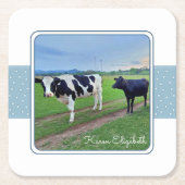 Koeien in Pasture Onderzetter Set (Voorkant)