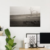 Koeien In The Mist fine art print (Thuiskantoor)
