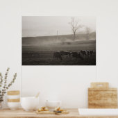 Koeien In The Mist fine art print (Keuken)