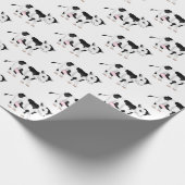 Koeien in wit bevestigen cadeaupapier (Hoek)