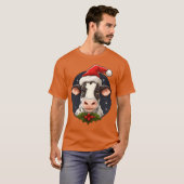 Koeien kerst vrienden t-shirt (Voorkant volledig)
