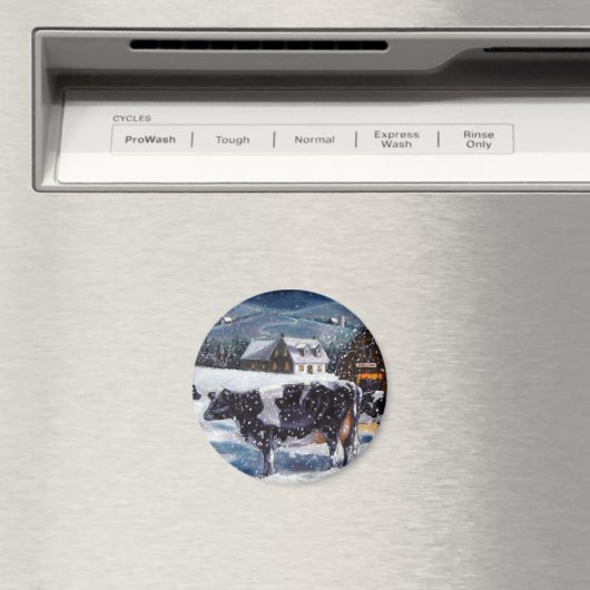 KOEIEN: KERSTMIS: SNEEUW: KUNST: HOLTEIN MAGNEET (Insitu (Vaatwasser))