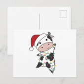 Koeien Koeien Cheerful KerstWinter Animals Briefkaart (Voorkant / Achterkant)