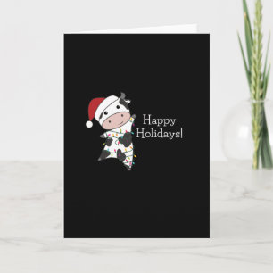 Koeien Koeien Cheerful KerstWinter Animals Kaart