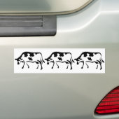 Koeien, koeien, koeien bumpersticker (Op auto)