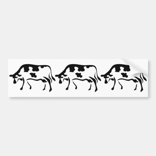Koeien, koeien, koeien bumpersticker (Voorkant)