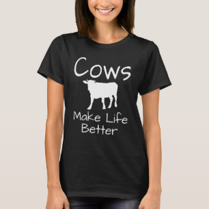 Koeien maken het leven beter Koe zuivelboeren T-shirt
