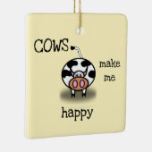 Koeien maken me blij keramisch ornament (Rechts)