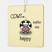 Koeien maken me blij keramisch ornament (Links)
