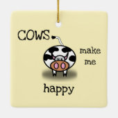 Koeien maken me blij keramisch ornament (Achterkant)