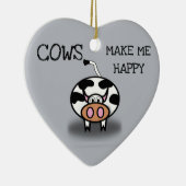 Koeien maken me blij keramisch ornament (Rechts)