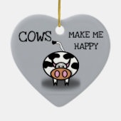 Koeien maken me blij keramisch ornament (Achterkant)