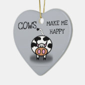 Koeien maken me blij keramisch ornament (Links)