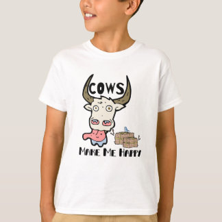 Koeien maken me blij met Moo Cow Shirt Girl Boys T