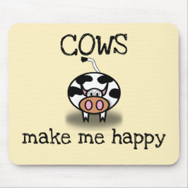 Koeien maken me blij muismat