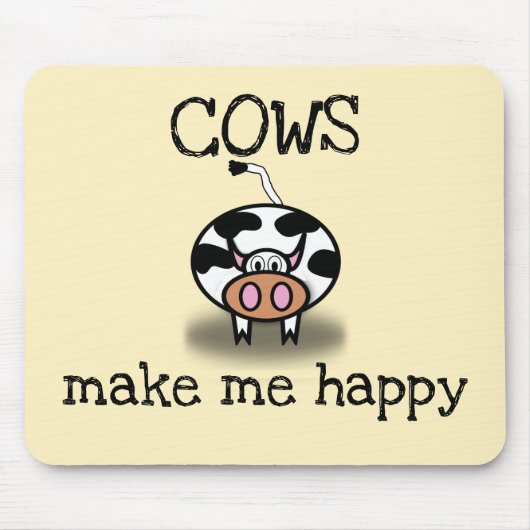 Koeien maken me blij muismat (Voorkant)