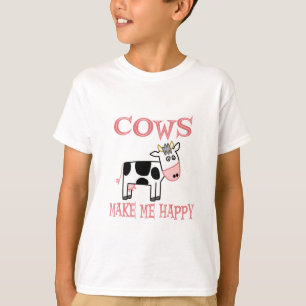 Koeien maken me gelukkig t-shirt