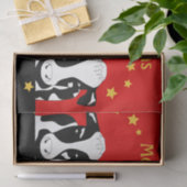 Koeien met kerstmis tissuepapier (Geschenk)