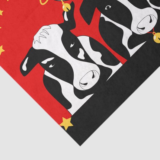 Koeien met kerstmis tissuepapier (Detail)