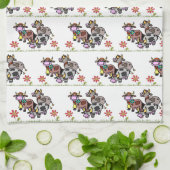 Koeien Moo Floral Kitchen Hand Towel Theedoek (Gevouwen)