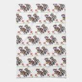 Koeien Moo Floral Kitchen Hand Towel Theedoek (Verticaal)