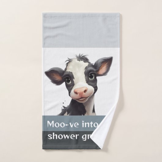 Koeien Moo-ve in de douchegroef Kalf Bad Handdoek (Handdoek)
