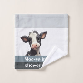 Koeien Moo-ve in de douchegroef Kalf Bad Handdoek