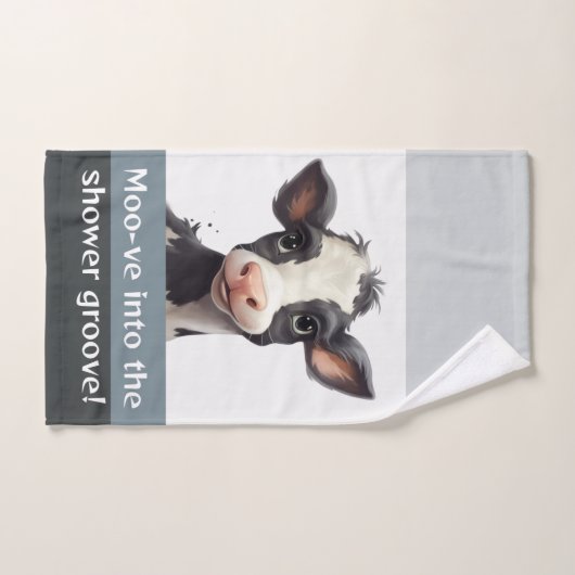 Koeien Moo-ve in de douchegroef Kalf Bad Handdoek (Handdoek)