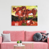 Koeien na Jordaens Vincent van Gogh Canvas Afdruk (Insitu (Woonkamer))