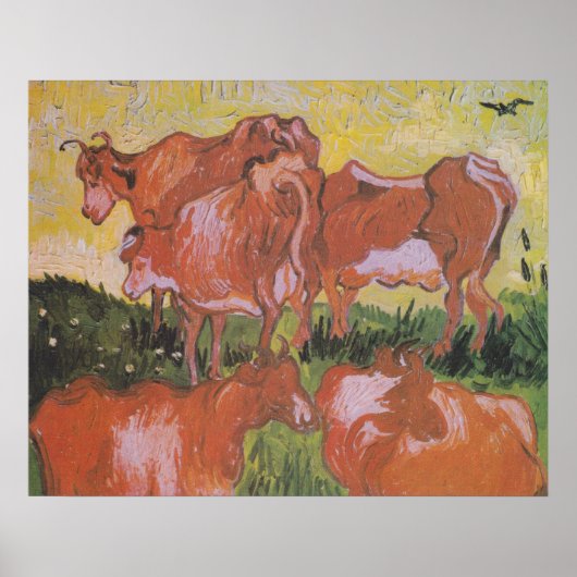 Koeien (na Jordanië) van Van Gogh Poster (Voorkant)