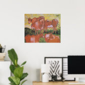 Koeien (na Jordanië) van Van Gogh Poster (Thuiskantoor)