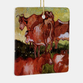Koeien (na Jordanië) van Vincent van Gogh Keramisch Ornament (Rechts)