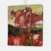 Koeien (na Jordanië) van Vincent van Gogh Keramisch Ornament (Links)