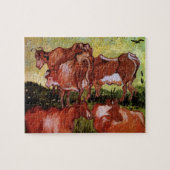 Koeien (na Jordanië) van Vincent van Gogh Legpuzzel (Horizontaal)