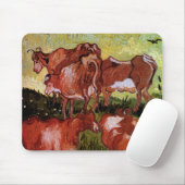 Koeien (na Jordanië) van Vincent van Gogh Muismat (Met muis)